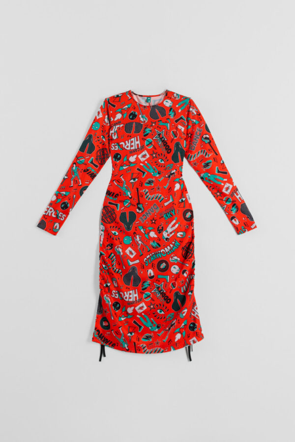 VESTIDO LOLINA DRAPEADO BOWIE - Imagen 3